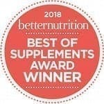 Better Nutrition Magazine’s 2018 “BEST OF SUPPLEMENTS” Award